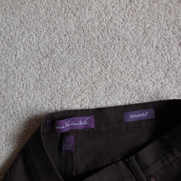 Gloria Vanderbilt Women's Straight Leg Jeans - Coffee Roast Color, Stretch Denim, Size 12 Average Inseam - View #4